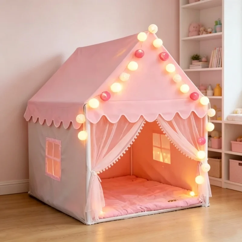 Philodendron Pink Princess - Tenda Tipi Pieghevole Portatile per Bambini,