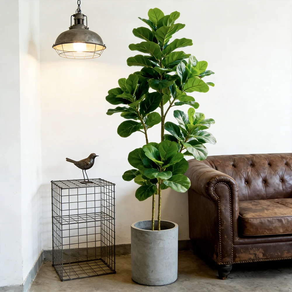 Fiddle Leaf Fig - Albero di Ficus Lyrata Artificiale 64/122cm,