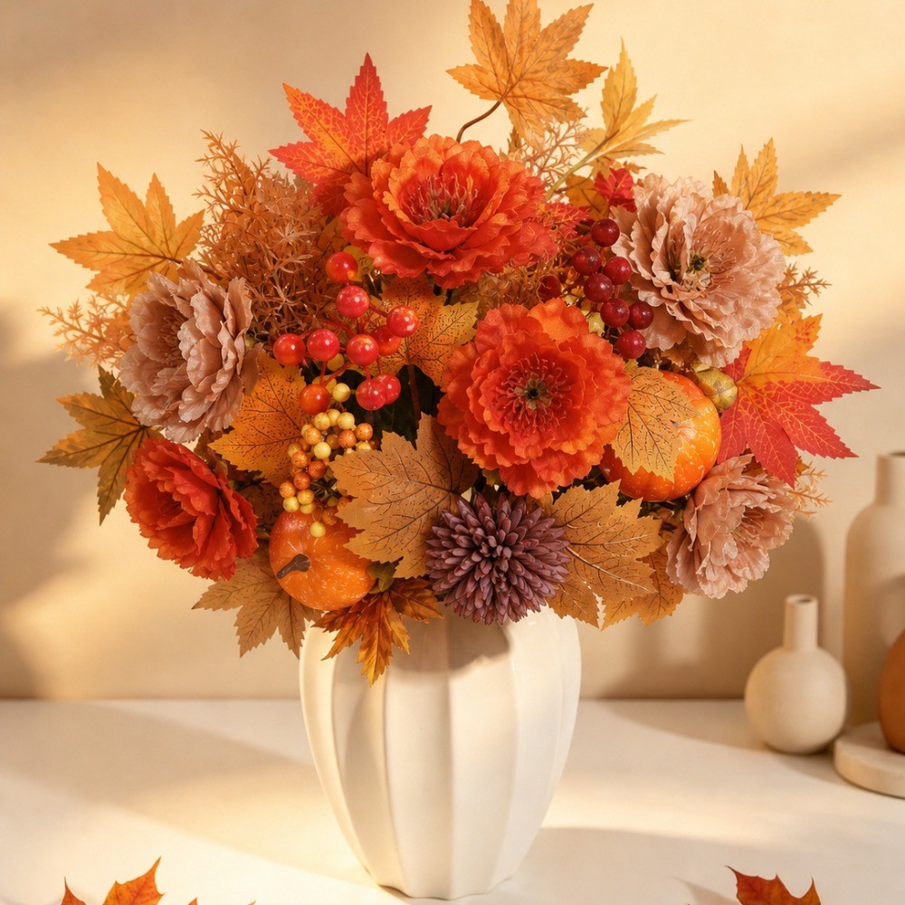 Plant Parent Gifts - Bouquet di Fiori Artificiali Autunnali, Foglie