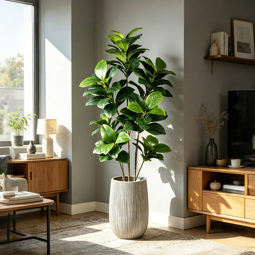 Fiddle Leaf Fig - Albero di Banyan Artificiale Grande 74-140cm,