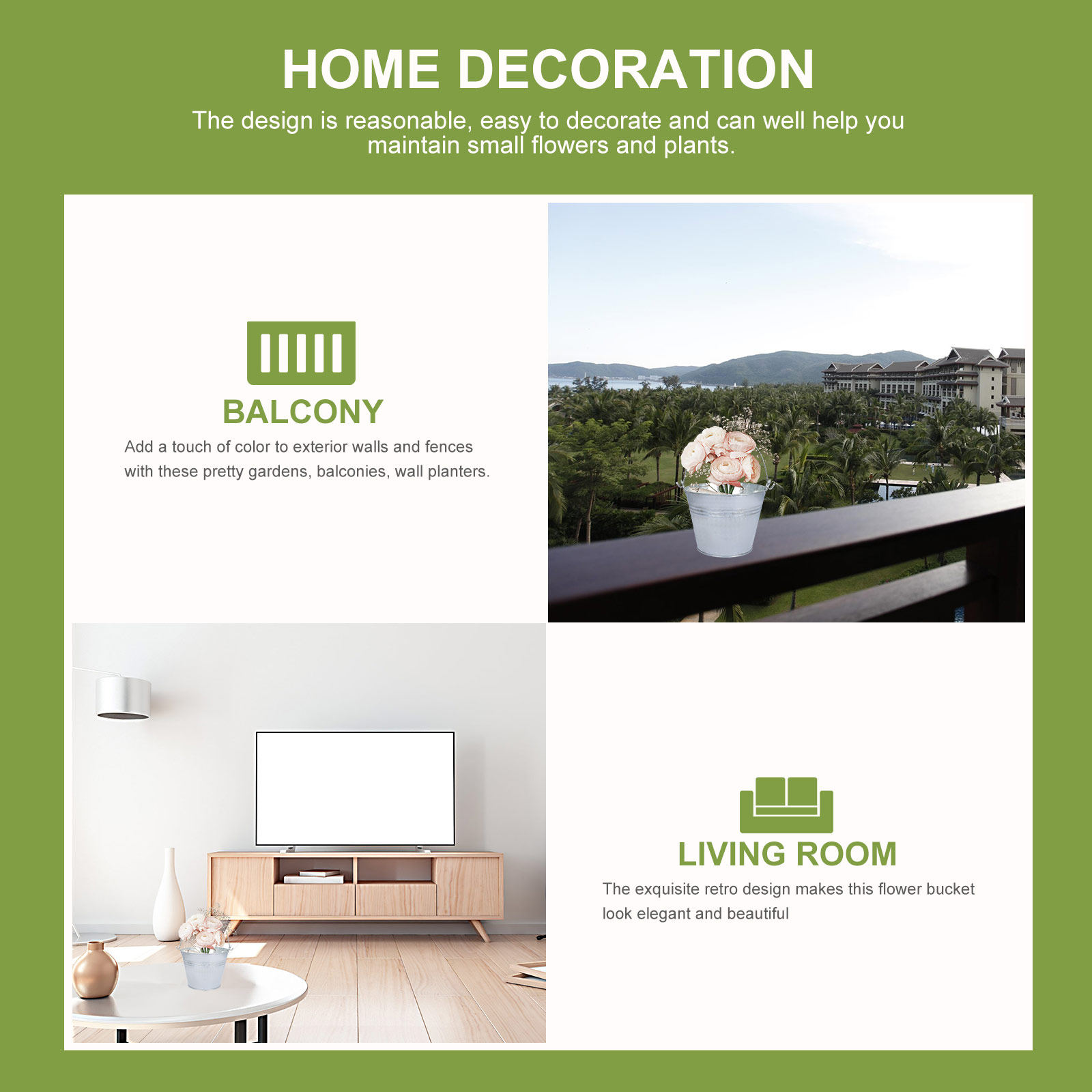 2 Pezzi Secchiello Rustico in  - Succulent Arrangement Mini recensione e prezzo